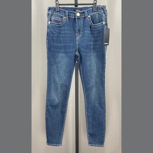 NEW True Religion Jeans Womens 29 blue denim Halle skinny designer casual